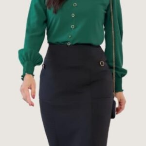 Saia Mayla em Malha Alfaiataria – Clássica, Elegante e Versátil