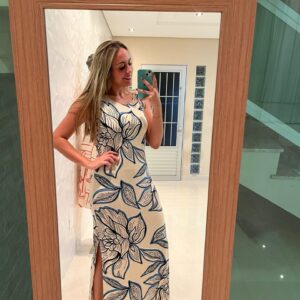 Vestido Longo Regata Floral – Conforto e Estilo para o Dia a Dia